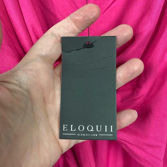 Eloquii Pink Tie Front Knit Maxi Dress Sz.24W NWT - Picture 9 of 15